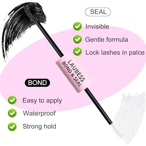 Lash Bond and Seal Mascara for Long Lasting Waterproof Eyelash Extensions - 5ml+5ml
