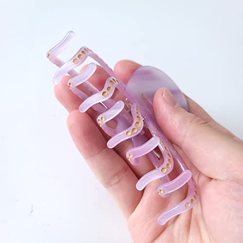 Octopus Claw Clip,Acetate Hair Clips,Small Claw Clips for Women,Pack of 2