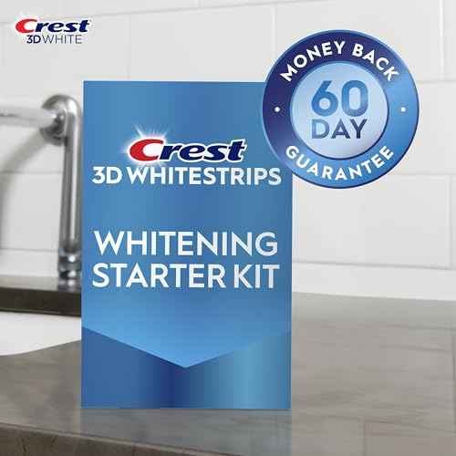 Crest 3D Whitestrips Whitening Starter Kit ? Teeth Whitening Kit, 10 Treatments, Each with 1 Upper/1Lower, 20 Strips ? Crest 3DWhite Teeth Whitening Strips