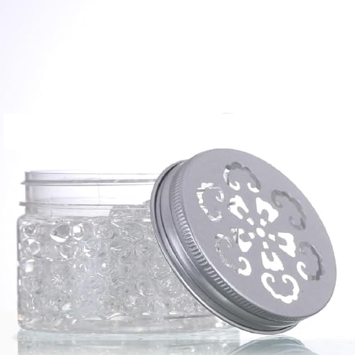 12 pcs 3 Styles Air Freshener Solid Perfume Aroma Diffuser Empty Storage Containers with Hollow Lids 80ml 2.7 OZ Screw Lid Round Jars Sample for Aromatherapy (12)