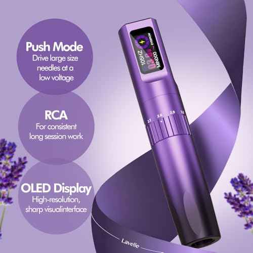 INKin PMU Machine with 6 Adjustable Stroke Lengths 2.0?3.5mm, Microblading Machine with 6 Memory Settings and 800mAh Battery, 130g Lightweight Lavelle Tattoo Gun for Brows, Lips, Eyeliner, SMP