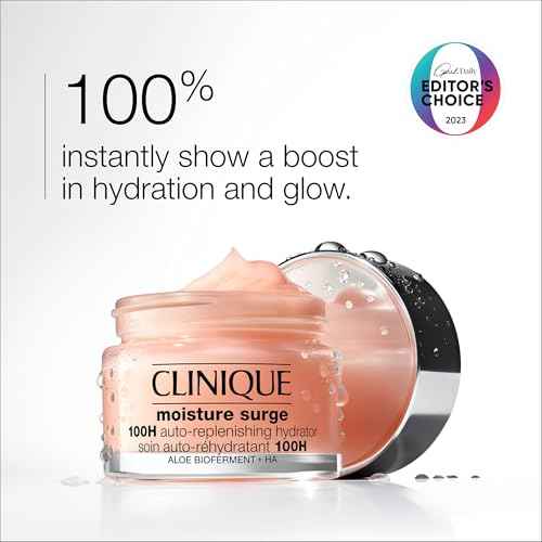 Clinique Hydration Heroes Gift Set | Moisture Surge 100H Moisturizer | Moisture Surge Overnight Mask | Lip Treatment | Hydrating + Glow | Includes 3 Travel Size Pieces