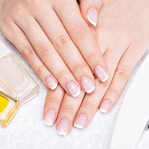 6 Pieces White Nail Pencils 2-In-1 Nail Whitening Pencils with Cuticle Pusher for French Manicure Supplies