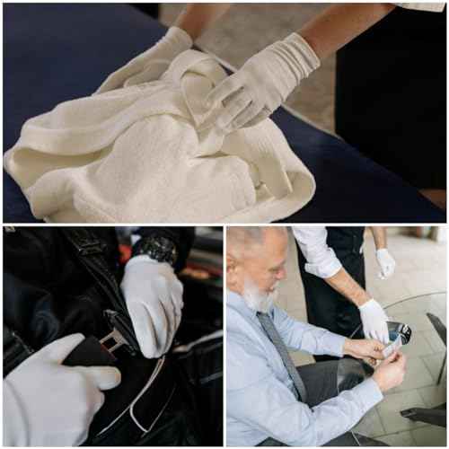 12 Pairs White Cotton Gloves For Dry Hands and Eczema,Soft Breathable Stretchy Working Gloves for coins, Jewelry,Moisturizing Glove for Women and man