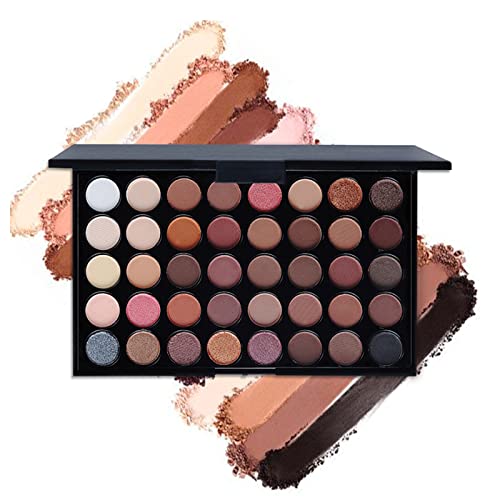 FantasyDay All in One Starter Cosmetics Set - 40 Color Eyeshadow Palette, Makeup Brushes, Brow Pencil, Mascara - Women & Teens Gift Set
