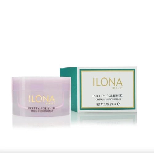 ILONA Pretty Polished Crystal Resurfacing Cream – 2022 New You Beauty Award Winner | Luxury Microdermabrasion Face Polish with Lactic Acid & Micro Crystals for Smooth, Radiant Skin, 1.7 oz.