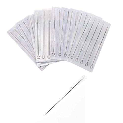 Tattoo Needles,50pcs Disposable Bugpin Needles Premium Quality Tattoo Needle Liners 1RL Tattoo Needles 1 Round Liner (1RL) Silver
