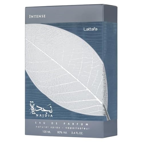 Lattafa Najdia Intense ? Fresh, Marine, Woody ? Eau de Parfum Spray Long-Lasting Fragrance for Men, 3.4 Ounce / 100 ml