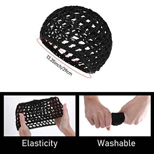 Wig Cap Thick Long Hair Caps Adjustable Net Mesh Braided Weaving Making Crochet Sew Weave Fishnet Grip Headband