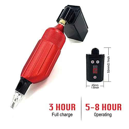 INKSOUL Tattoo Battery Pack Tattoo Power Supply for RCA Rotary Tattoo Pen Machine, Tattoo Supplies and Equipment, Tattoo Machine Battery 1500mAh, Rechargeable USB(Only Match RCA Tattoo Pens) WP1