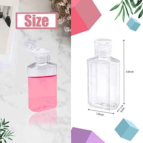 40 Pack 2 Oz Plastic Refillable Bottles with Flip Cap, Travel Size Bottles, Reusable Containers for Business Trip, Outdoor Camping