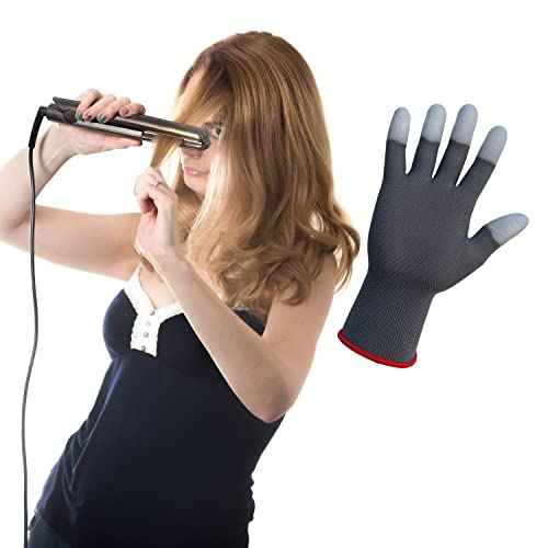 professional heat resistant glove for hair styling heat lock curling.1 pair. One Size Fit All.