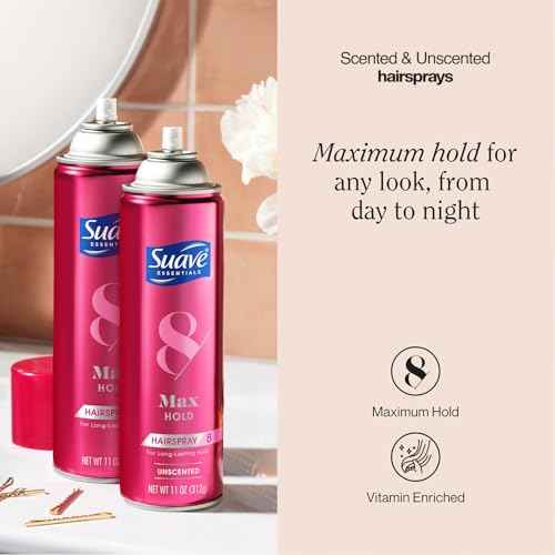 Suave+ Hairspray, Max Hold Bundle ? Scented + Unscented Hairspray, 11 Oz Ea (4 Piece Set)