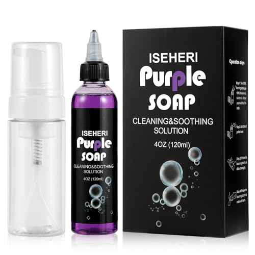 Ultra Concentrated Purple Tattoo Soap 4OZ with Foaming Bottle 120ml, Tattoo Supplies for Tattoos Piercings, Clean Skin Equipment