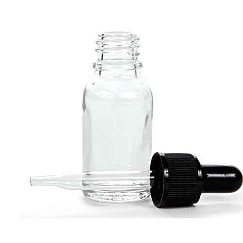 Vivaplex, 24, Clear, 15 ml (1/2 oz) Glass Bottles, with Glass Eye Droppers