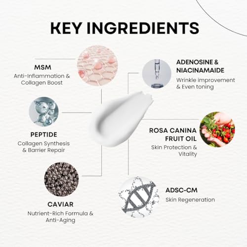 MPC Stem Cell Moisturizing Cream ? Anti-aging, Wrinkle Care, Skin Regeneration. Firming, Deep Hydration, Face Moisturizer with Caviar, Niacinamide and Peptides, Korean Skin Care 3.38 fl oz