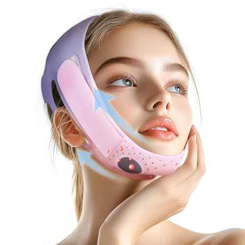 Chin Strap for Sleeping, Soft Silicone V-Line Lifting Mask, Reusable Face Lift for Women Men Anti Snoring Devices for Sleep Home Working Travel Yoga