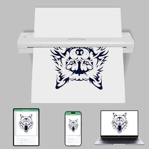 YILONG Tattoo Stencil Printer, Bluetooth Thermal Transfe Machine - Portable ATS886 Tattoo Printer Machine for Tattoo Artists & Beginners Tattoo Supplies,Compatible with Smartphone/Pc