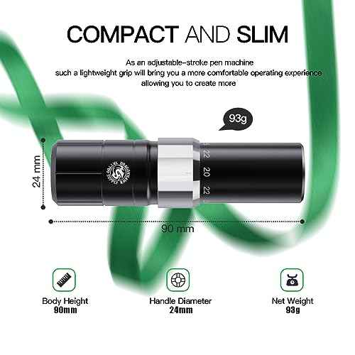 Dragonhawk Tour Y23 Wireless Tattoo Kit 2 Replaceable Batteries Tattoo Pen Machine Gun Kit with 6 Strokes Length Change