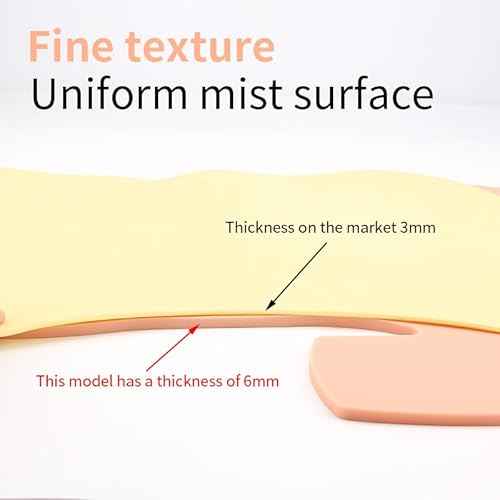 Full Back Tattoo Practice Skin - Soft Silicone, Both Sides, 6mm Thick, White, Water Repellent, Adult