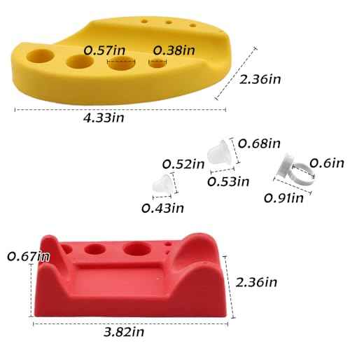 2 Pack Tattoo Machine Holder with 300 Pcs Silicone Tattoo Ink Caps, Tattoo Cup Holder for Tattoo Sets Home and Salon Fingernail Painting and Nail Art