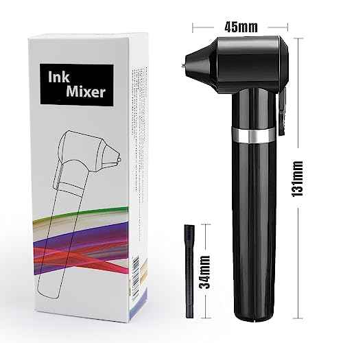 Tattoo Ink Mixer with 105Pcs Mixing Sticks Denergy Tattoo Pigment Machine Eyebrow Color Makeup Tattoo Ink Pigment Electric Agitator Machine for Microblading Tattooing (Black+105pcs Sticks)