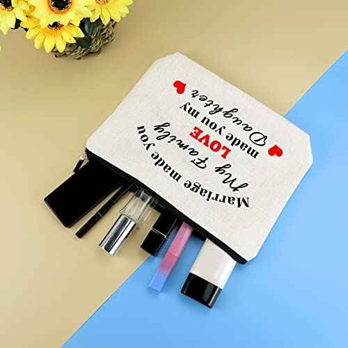 to My Daughter-in-Law Makeup Bag Daughter-in-Law Gift from Mother in Law Daughter In Law Wedding Bride Shower Gift Cosmetic Bag Birthday Gift for Daughter-in-Law Step Daughter Bonus Daughter