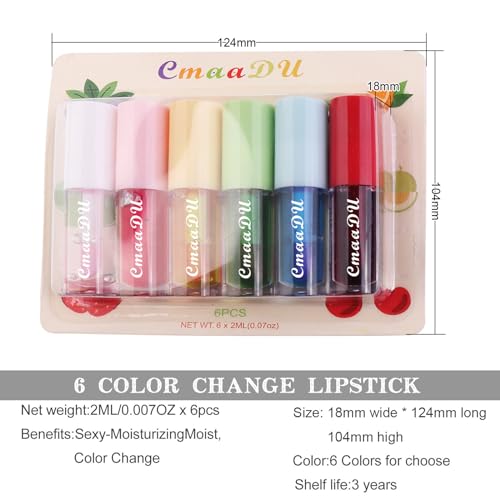 FantasyDay Plumping Lip Oil Set, Clear Lip Gloss for Lip Care, Fruit Flavour Hydrating Lip Glow Oil Toot Lip Oil, Nourishing, Non-sticky