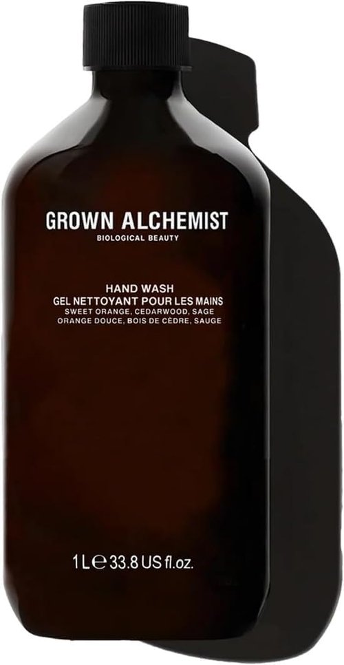 Grown Alchemist Hand Wash REFILL: Tasmanian Pepper, Tangerine, Chamomile, Gentle Hydrates and Cleanses Skin, 33.8 Ounce (1L).