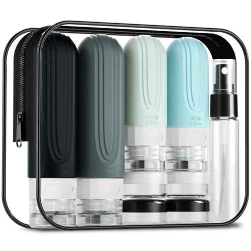 16 Pack Travel Bottles - Silicone Toiletries Containers, Leak Proof Refillable Shampoo & Conditioner Essentials
