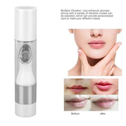 Lip Plumper Device, Smart Touch Lip Plumper Tool with Ultraviolet Light, Multi Vibration Ion Lip Enhancer, Portable Lip Massager Tool for All Skin Types