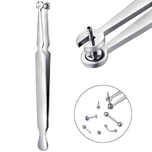 DJCIW Multi-Purpose Piercing Clamp Tool,Piercing Removal Tool-Perfect to Change and Remove Cartilage,Lip and Nose Jewelry Remove Ball Back Earrings