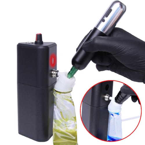Tattoo Needle Cleaner Machine,Auto Sensor Flushing,Cleaning Tattoo Ink,With Magnetic Suction Function,Portable,to Clean Professional Cartridge Needle and Tip(Cordless Version) (BLACK)
