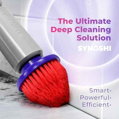 Synoshi PRO Cone Brush Heads Set (2 Units) for Electric Spin Scrubber Bathroom & Shower Cleaning Brush Universal Cleaning for Kitchen, Floors.