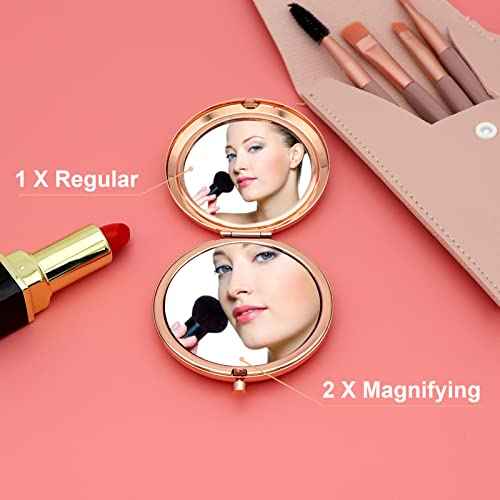 Scout Leader Gifts Compact Mirror Girl Power Gift Thank You Gifts for Girl Scout Christmas Birthday Gift for Master Scout Troop Appreciation Inspirational Gifts Leadership Gift Folding Makeup Mirror