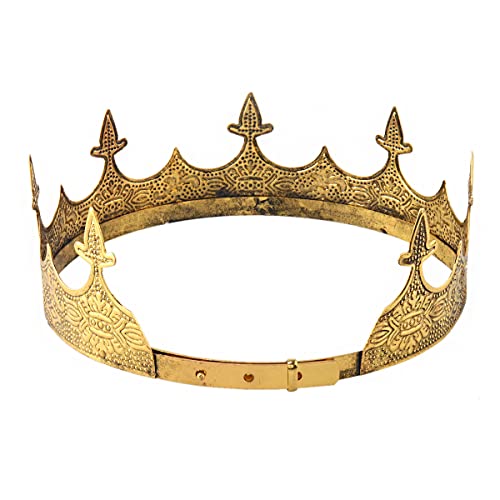 Crown Hair Jewelry Royal King Diadem Men Metal Big Tiaras For Wedding Prom Bridal Party Halloween Costume Christmas Gifts