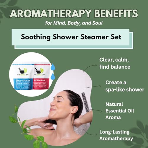 Aromatherapy Shower Steamer Gift Set - Christmas Gift - Adult Stocking Stuffer - USA Made - Shower Bomb Tablets Made with Soothing Natural Essential Oils - Relaxation Gift for Women and Men