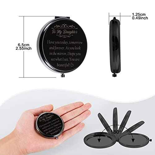 Off to College Gifts Back to School Supplies to My Girl Gifts Compact Mirror 8th Grade Graduation Gifts for Teen Girls Daughter Granddaughter Christmas Birthday Gifts for Daughter