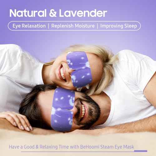 30Packs Steam Eye Mask, Heated Eye Mask Warm Compress for Eyes, Self Heating Warm Eye Masks Disposable Steam Mask for Home Sleep, Spa, Travel Essentials & Relaxation Gifts (Lavender)