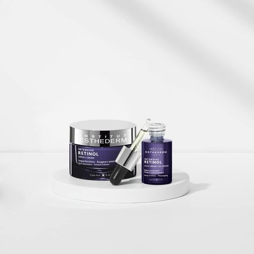 Institut Esthederm Intensive Retinol Cream, Aging Face Cream for Wrinkles and Uneven Skin Texture, Face and Neck