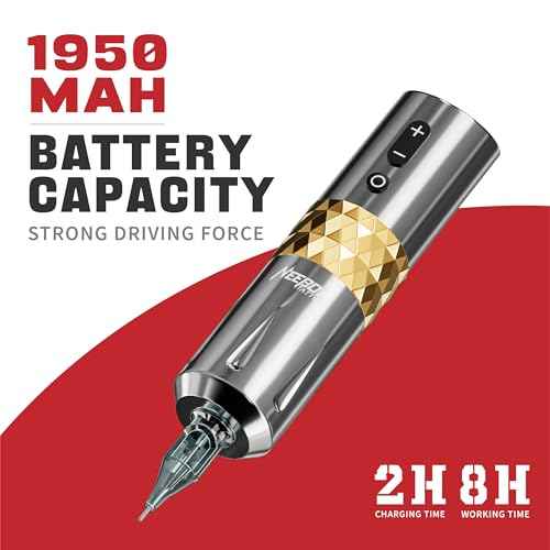 Neebol Tattoo Kit, Wireless Tattoo Pen Cordless Tattoo Gun Set With 20 Cartridge Needles Complete Tattoo Machine Kit for Beginners and Artists Tattoo Supplies Equipment (Black)