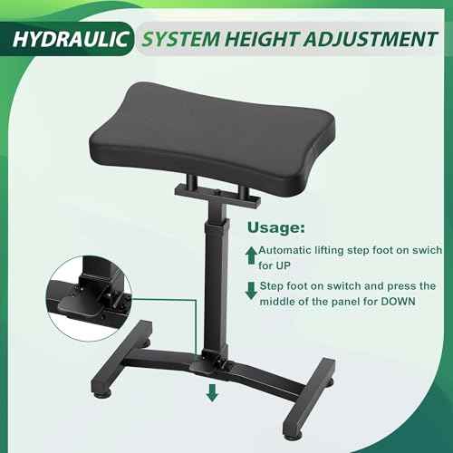 POARMEEY XXL Tattoo Armrest Stand Adjustable Height by Hydraulic System,Tattoo Arm Rest with Strong and Durable Base for Artist Tattoo Stuio