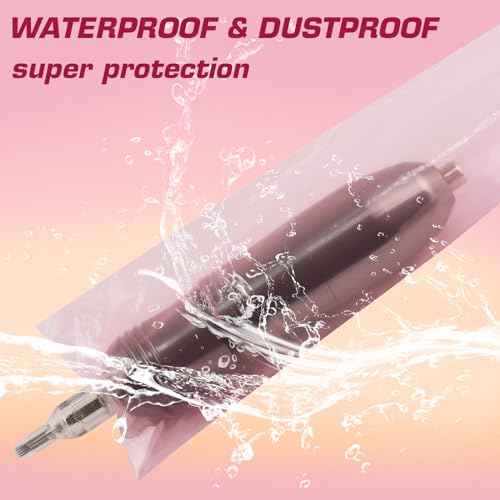 Large Pen Machine Covers, 200pcs Pink Pen Covers 2.56 X 7.11inch Disposable Tattoo Machine Wrap Cartridge Machine Sleeves for Most Wireless Tattoo Pen Machine (Pink)