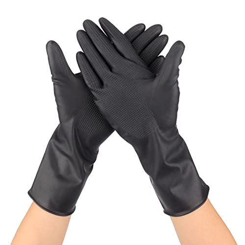 VOVCIG Hair Dye Gloves,Professional Hair Coloring Accessories for Hair Salon Hair Dyeing,2pcs£¨1 left+1 right£©,black