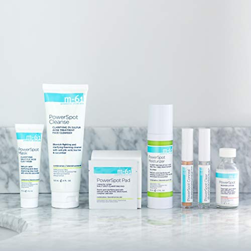 m-61 PowerSpot Moisturizer | Clarifying Oil-Free Moisturizer With Salicylic Acid, Tea Tree, Witch Hazel, and Cucumber. For Oily, Combination, and Blemish-Prone Skin - 1.7 Fl Oz