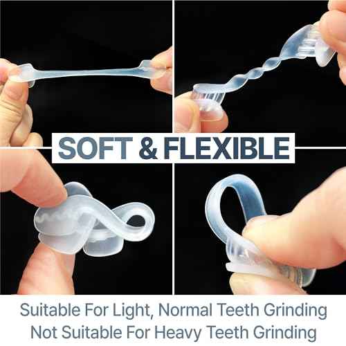 Mouth Guard for Grinding and Clenching Teeth at Night, Sleep Night Guard, Grinding Protection, Clenching Protection, Teeth Bruxism Mouth Piece with Travel Hygiene Case (2set) (1set)