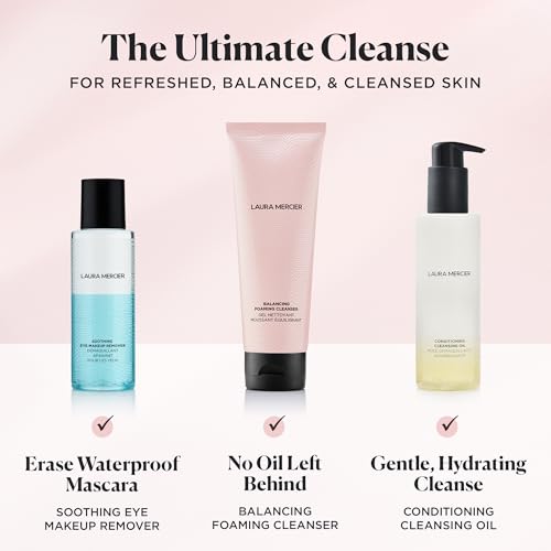 Laura Mercier Soothing Eye Makeup Remover, Water-Based Cleanser with Gentle Yet Potent Oils, Effectively Removes Waterproof Makeup, Refreshing and Calming Ingredients