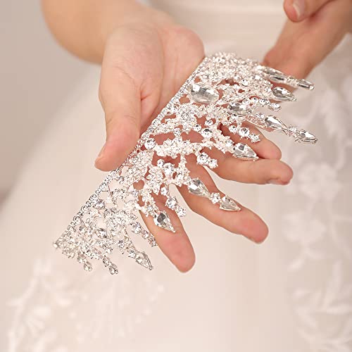 JWICOS Tiara Crown for Women Bridal Wedding Headband Hair Accessories for Birthday Prom Pageant Costume Party Wedding