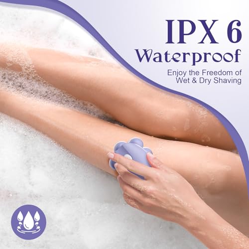 7D Electric Razor for Women: Fast & Painless Full-Body Shaver for Legs & Face ? Waterproof Hair Remover with Light & Travel Cover ? Wet/Dry Use, Smooth Close Shave, Birthday Christmas Gift