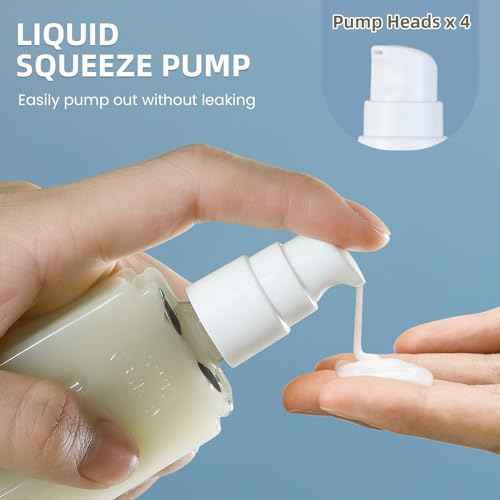 3oz Travel Bottles for Toiletries, 4 Pack Tsa Approved Portable Travel Size Containers for Shampoo Liquid With Labels, Leak Proof Refillable Containers Dispenser Set - Pink